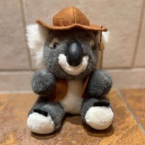 Koala Bear Plush Stuffed Animal Boom Up Vest Outback Hat 8"